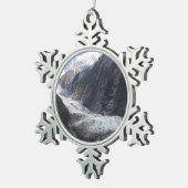 Franz Josef Glacier, Nieuw-Zeeland Tin Sneeuwvlok Ornament (Rechts)