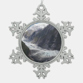 Franz Josef Glacier, Nieuw-Zeeland Tin Sneeuwvlok Ornament (Voorkant)