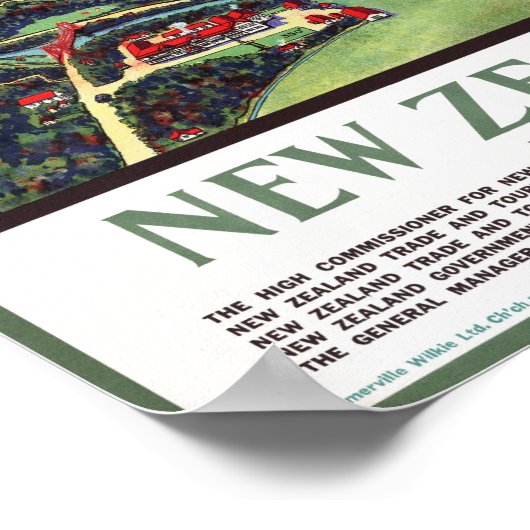 Franz Josef Glacier Vintage Travel Poster (Hoek)