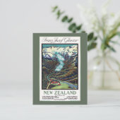 Franz Josef Glacier Vintage Travel Poster Briefkaart (Staand voorkant)