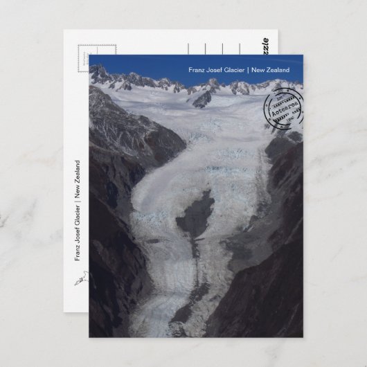 Franz Josef Gletscher (Neuseeland) Postkarte Briefkaart (Voorkant / Achterkant)