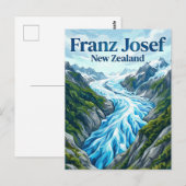 Franz Josefgletsjer Nieuw-Zeeland Briefkaart (Voorkant / Achterkant)