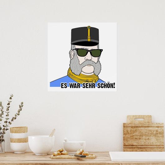 Franz Joseph I., Kaiser von Österreich, mit Brille Poster (Keuken)
