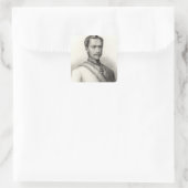 Franz Joseph I, keizer 2 Vierkante Sticker (Tas)