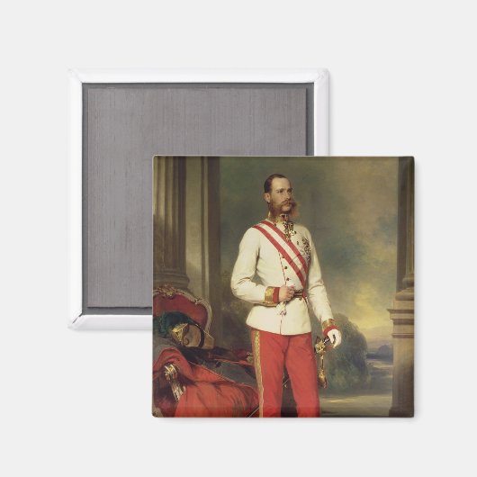 Franz Joseph I, keizer van Oostenrijk Magneet (Voorkant / Achterkant)