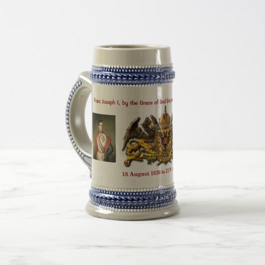 Franz Joseph I van Oostenrijk Hongarije Bierpul (Voorkant links)