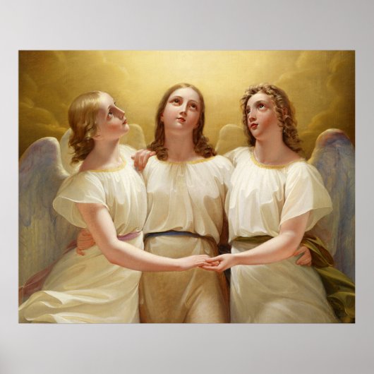 Franz Kadik - Drie Engelen - 1822 - Schilderij Poster (Voorkant)
