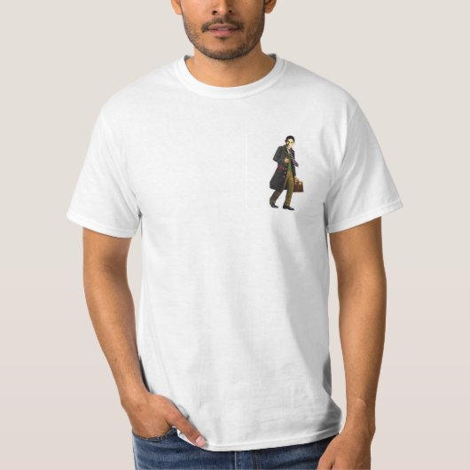 Franz Kafka op reis van verkoper T-shirt (Voorkant)