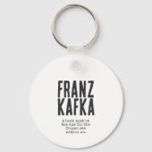 Franz Kafka Portrait with custom text | Booklovers Sleutelhanger (Achterkant)