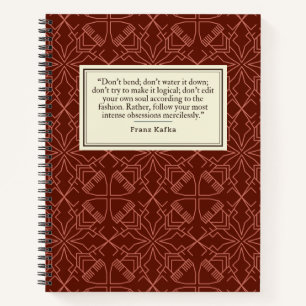 Franz Kafka Quote van de schrijver Notitieboek