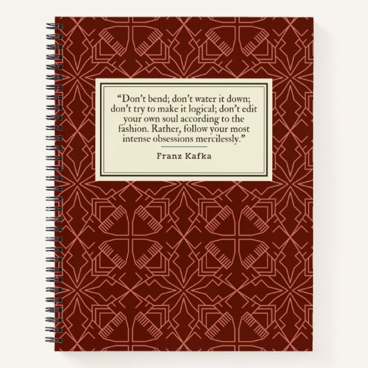 Franz Kafka Quote van de schrijver Notitieboek (Voorkant)