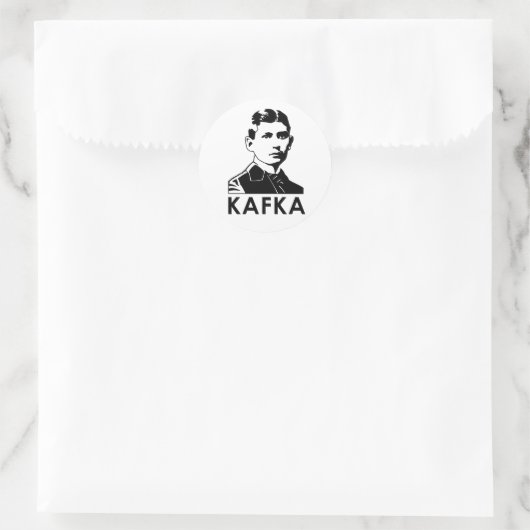 Franz Kafka Ronde Sticker (Tas)