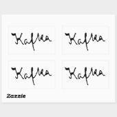 Franz Kafka signatuur Rechthoekige Sticker (Vel)