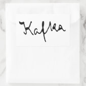 Franz Kafka signatuur Rechthoekige Sticker (Tas)