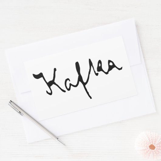 Franz Kafka signatuur Rechthoekige Sticker (Envelop)