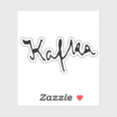 Franz Kafka signatuur Sticker (Vel)