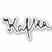 Franz Kafka signatuur Sticker (Voorkant)
