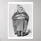 Franz Liszt (1811-86) als abbot, karikatuur uit 'B Poster (Voorkant)