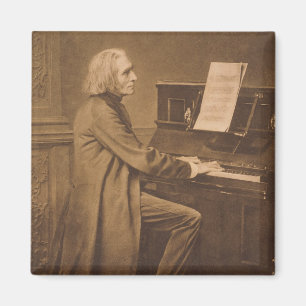 Franz Liszt bij de Piano Magneet