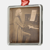 Franz Liszt bij de Piano Metalen Ornament (Links)