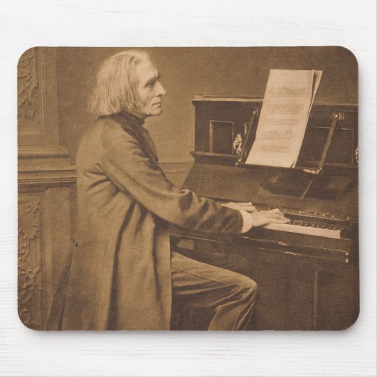 Franz Liszt bij de Piano Muismat (Voorkant)