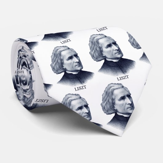 Franz Liszt, blauw Stropdas (Opgerold)