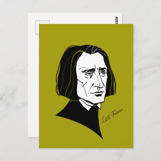 Franz Liszt Briefkaart (Voorkant / Achterkant)