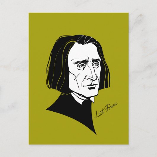 Franz Liszt Briefkaart (Voorkant)