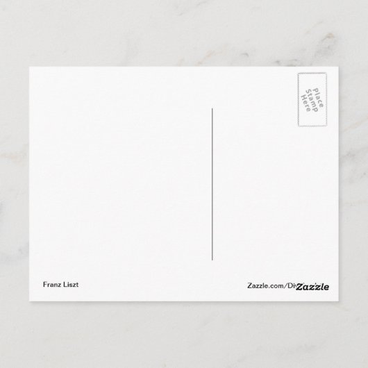 Franz Liszt Briefkaart (Achterkant)