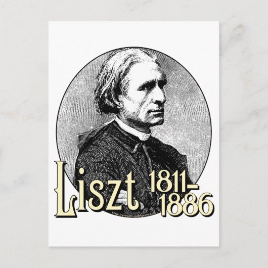 Franz Liszt Briefkaart (Voorkant)