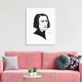 Franz Liszt Canvas Afdruk (Insitu (Woonkamer))