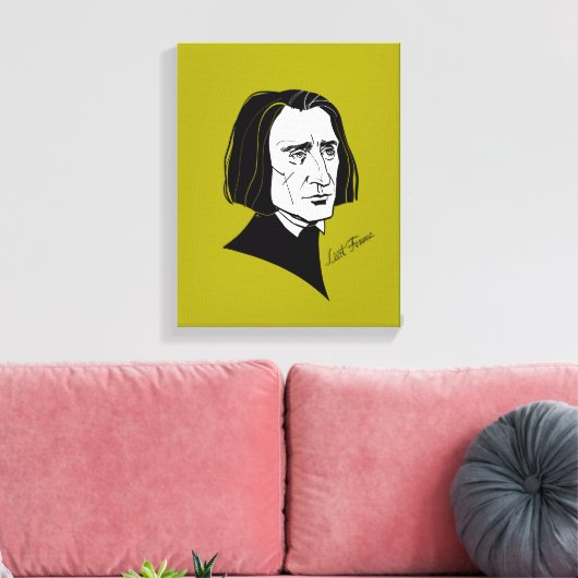 Franz Liszt Canvas Afdruk (Insitu (Woonkamer))