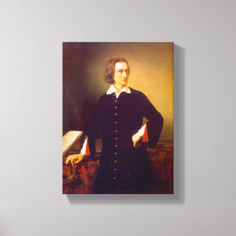 Franz Liszt door M. Barabas Ingewikkeld Canvas Pri Afdruk