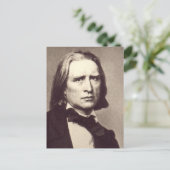 Franz Liszt Klassieke Ronde Sticker Briefkaart (Staand voorkant)