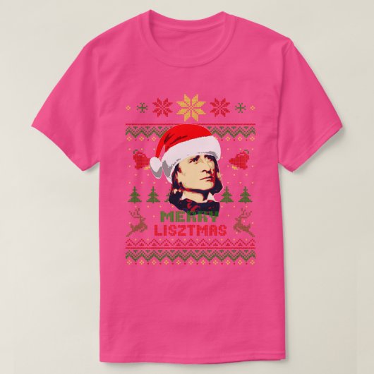 Franz Liszt Merry Lisztmas T-shirt (Design voorkant)