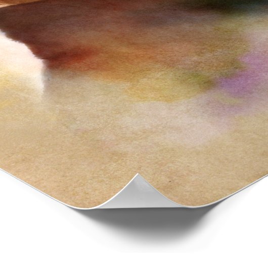 Franz Liszt Portrait im Aquarell Style Poster (Hoek)