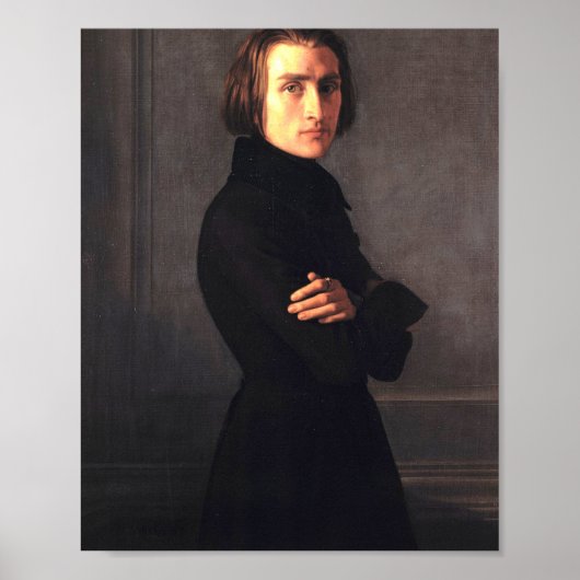 Franz Liszt Portrait Poster (Voorkant)