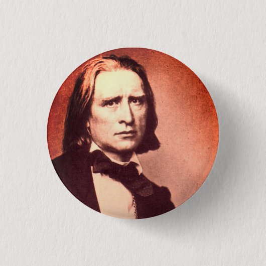 Franz Liszt Ronde Button 3,2 Cm (Voorkant)