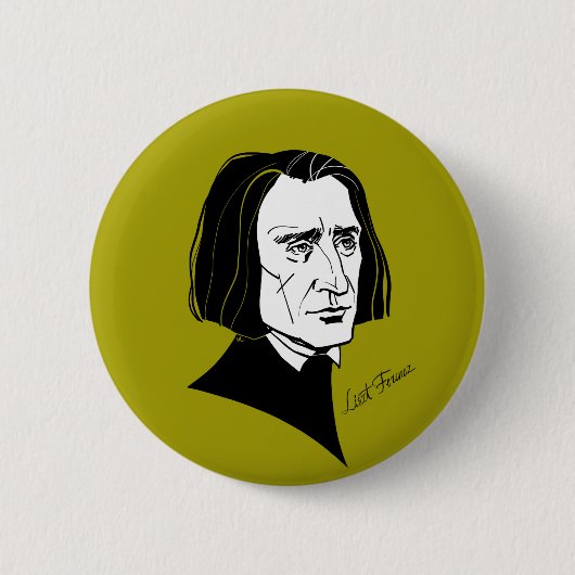Franz Liszt Ronde Button 5,7 Cm (Voorkant)