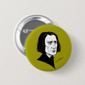 Franz Liszt Ronde Button 5,7 Cm (Voorkant /achterkant)