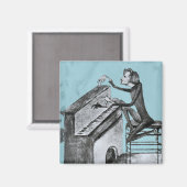 Franz Liszt Unieke Schets van Maurice Sand 1837 Magneet (Voorkant / Achterkant)