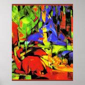 Franz Marc abstract kunstwerk, Vormen bestrijden Poster (Voorkant)