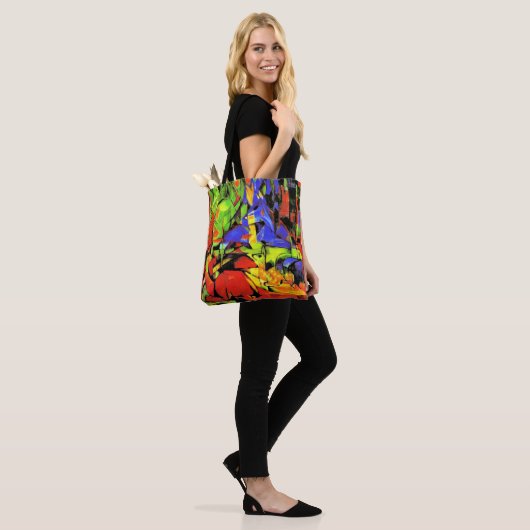 Franz Marc abstract kunstwerk, Vormen bestrijden Tote Bag (Op model)