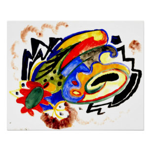 Franz Marc - Abstract patroon 1 Perfect Poster