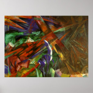 Franz Marc - Animal Fates 1913 Canvas Death after Poster