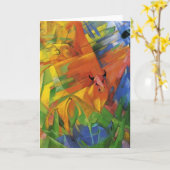 Franz Marc- Animals in een Landschap Kaart (Gele Bloem)