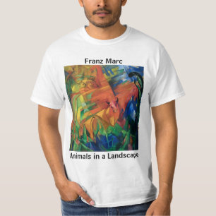Franz Marc Animals in een landschap White T-shirt