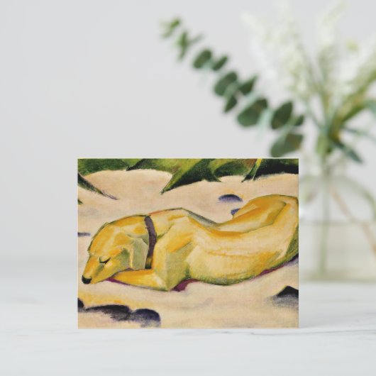 Franz Marc art, Dog Lying in the Sun Kaart (Staand voorkant)