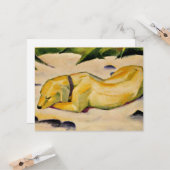 Franz Marc art, Dog Lying in the Sun Kaart (Voorkant / Achterkant in situ)