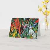 Franz Marc art: In de Regen, beroemd schilderij, Kaart (Gele Bloem)